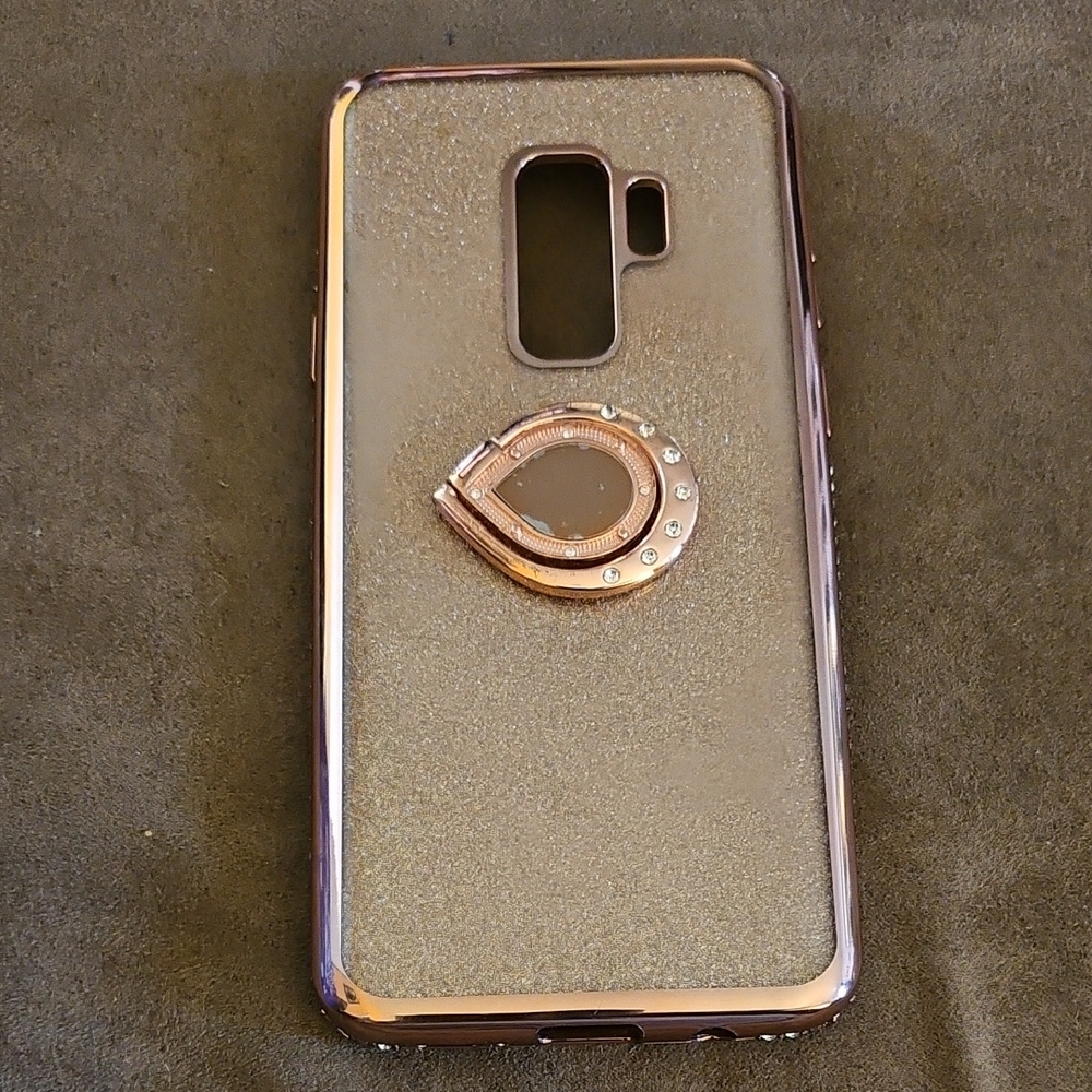 Samsung Gold Glitter Phone Case with Ring Stand